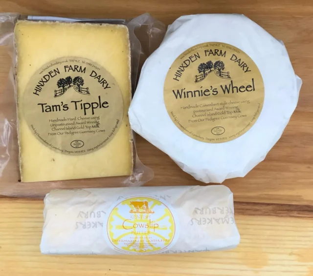 The @cheesemakers_of_canterbury create our Tams Tipple cheddar style cheese and our Winnie’s Wheel Camembert style cheese using our guernsey cows milk. They also make a wonderful Kentish cowslip butter.